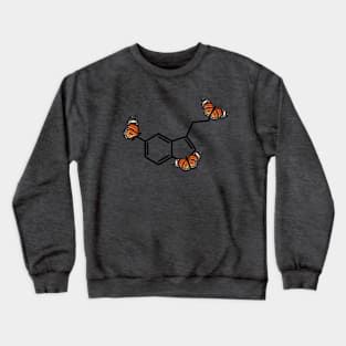 Orange Monarch Butterfly Serotonin Structure Crewneck Sweatshirt